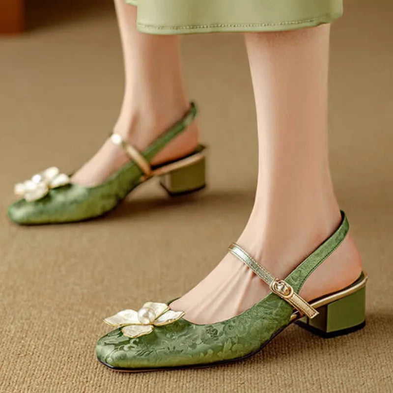 Elegant High Heel Slingback Shoes