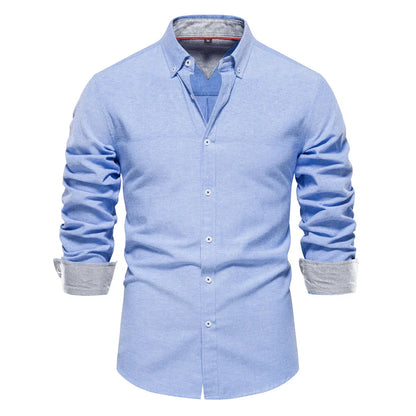 Relaxed Fit Men's Dress Button Shirt - OutfitLondon
