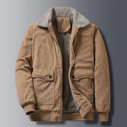 Rugged Textured Corduroy Jacket - OutfitLondon
