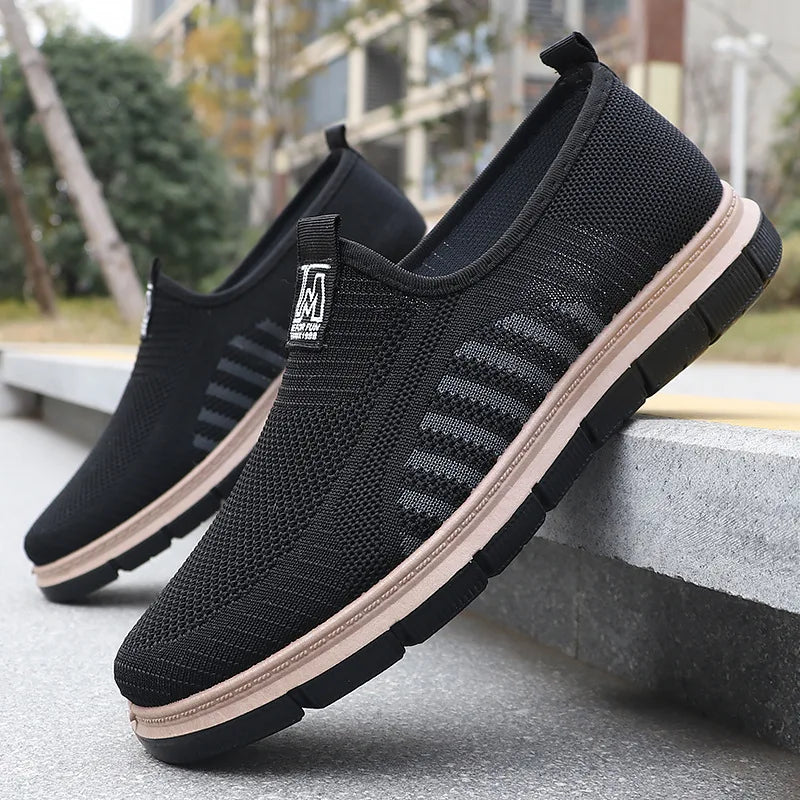 Breathable Mesh Sneakers for Men with Flexible Bottom