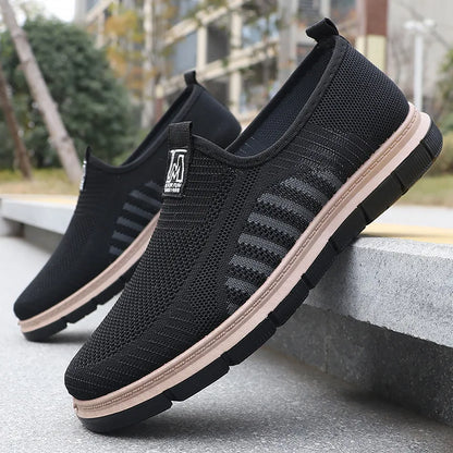 Breathable Mesh Sneakers for Men with Flexible Bottom