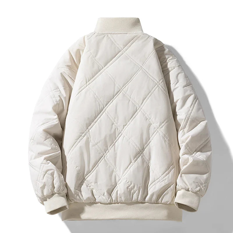 Warm Quilted Bomber Jacket