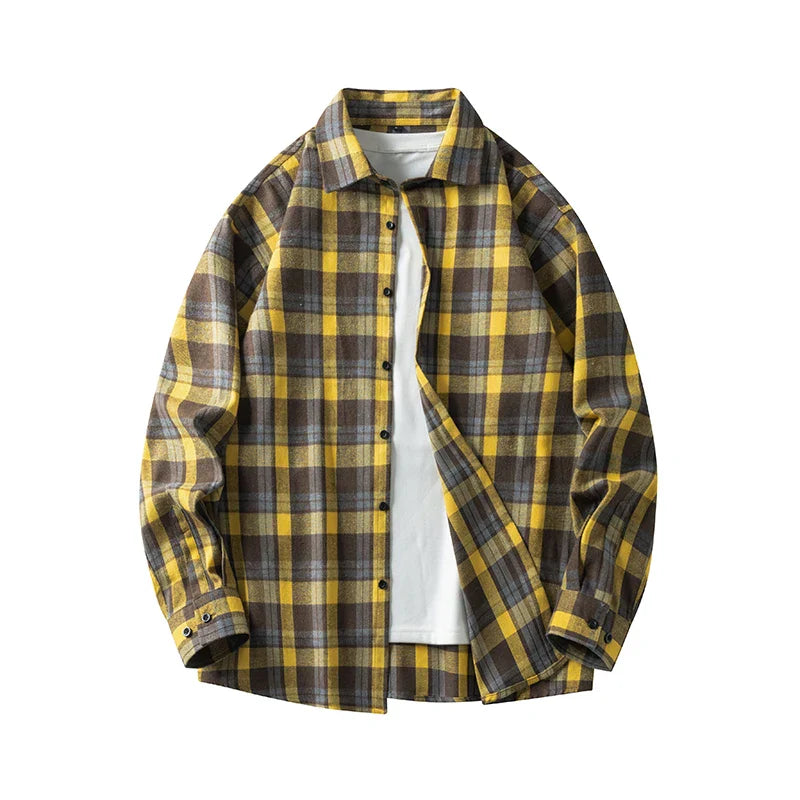 Soft Flannel Plaid Button Down Shirt