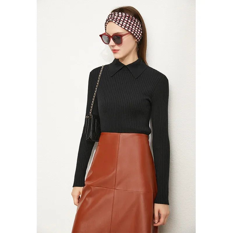 Women's Wool Polo Shirt