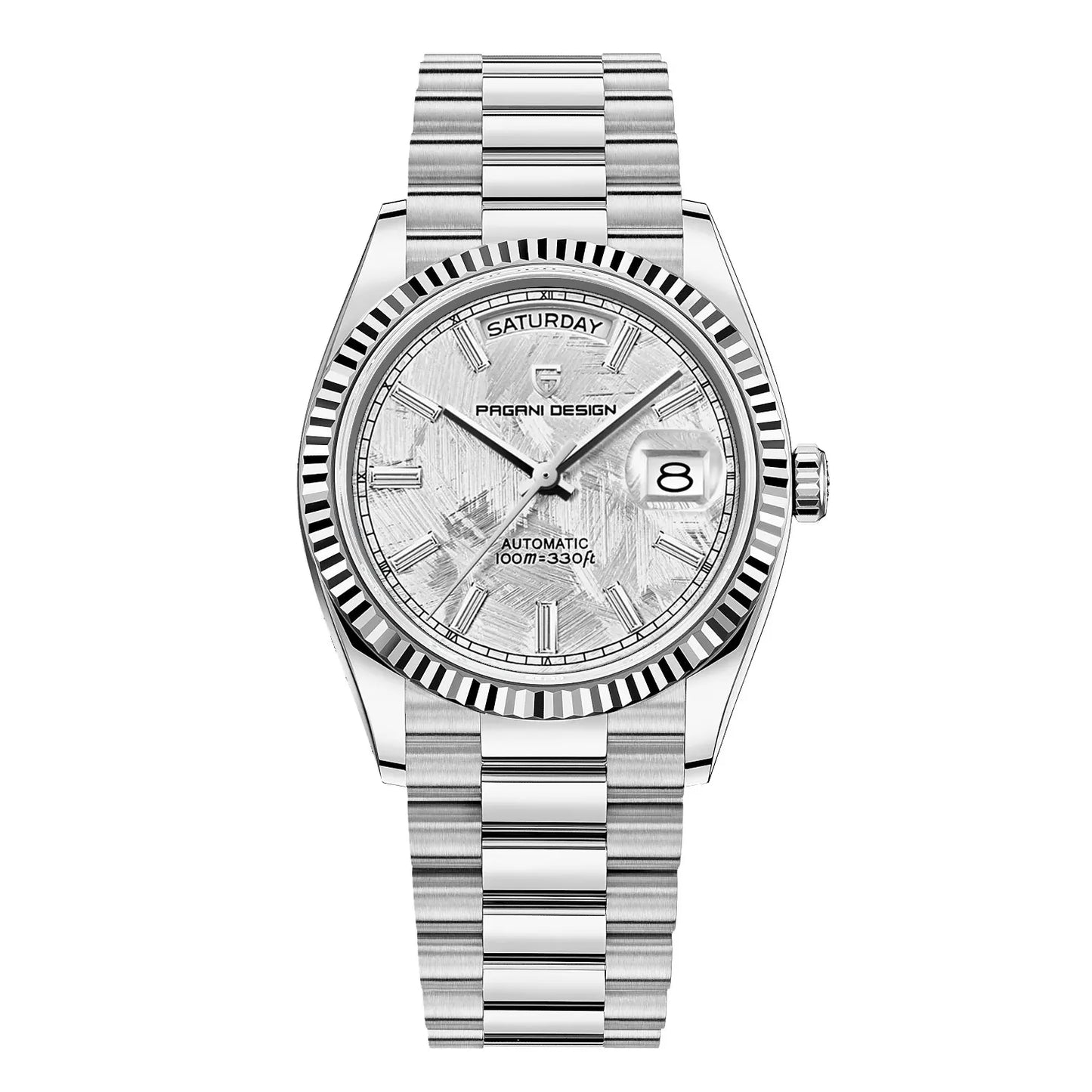 Luxury Quartz Stainless Steel Mens Watch With Date