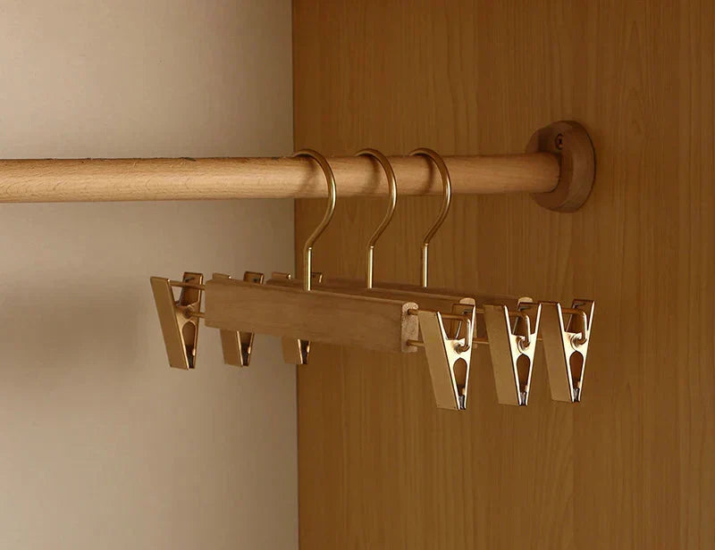Sturdy Wood Clothes Hangers 2 Pack Closet Organizers