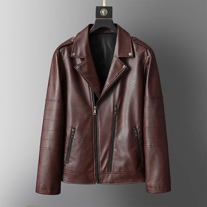 Genuine Brown Leather Coat