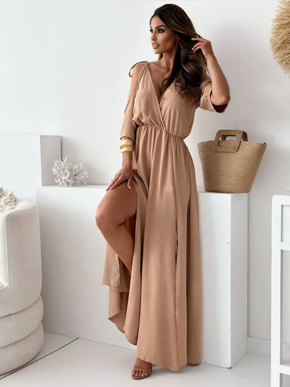 Elegant Cold Shoulder Formal Gown Dress