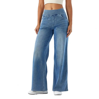 Classic Fit High Waist Straight Leg Women's Jeans