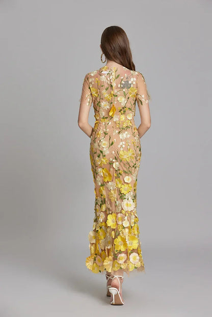 Beautiful Lace See Through Long Dress
