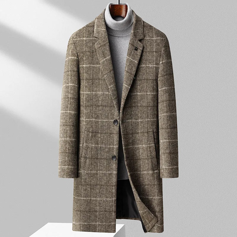 Warm Men's Wool Coat - OutfitLondon