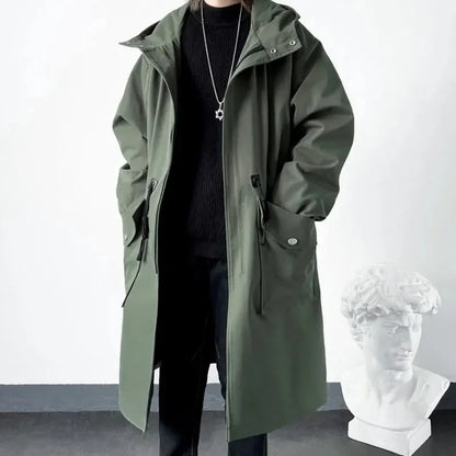 Waterproof Green Parka Jacket For Men