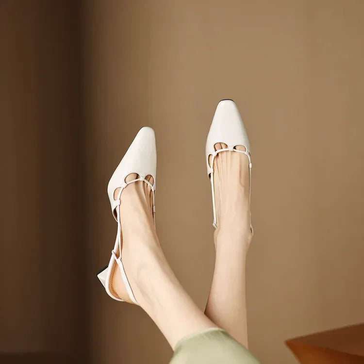 Authentic Leather High Heel Sandals