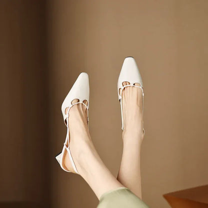 Authentic Leather High Heel Sandals