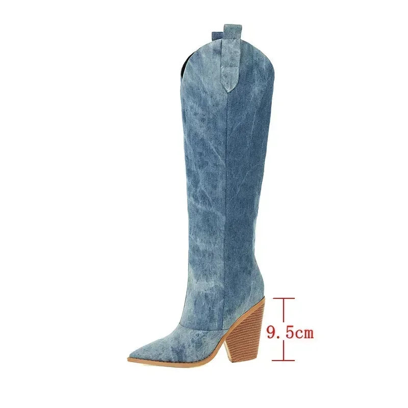 Cold Weather Knee High Riding Boots for Ladies