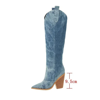 Cold Weather Knee High Riding Boots for Ladies
