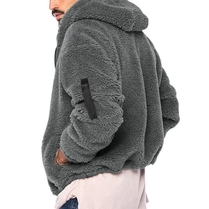 Warm Mens Fleece Cashmere Coat