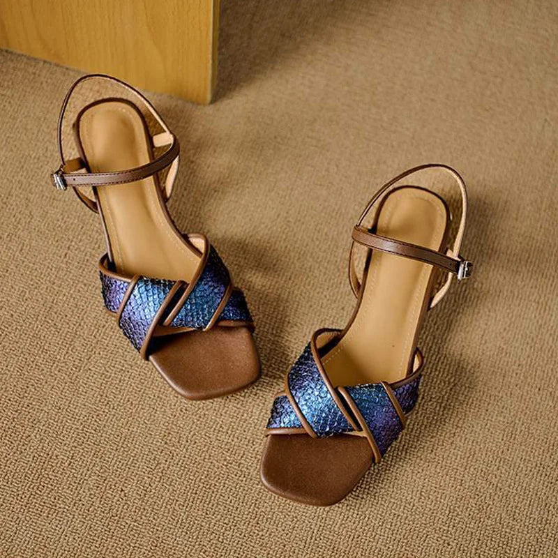 Luxury Brown Leather Flip Flops
