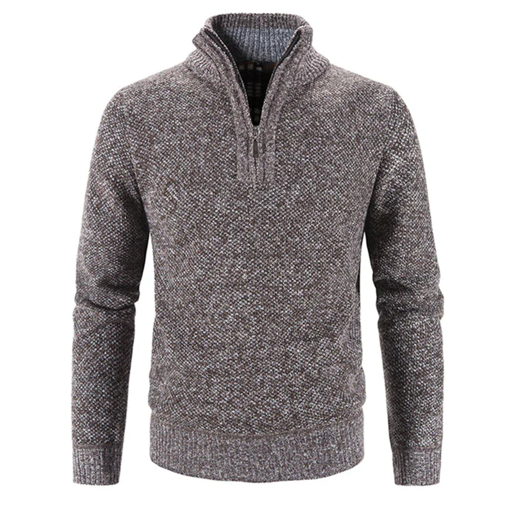 Cozy Mens Thick Fleece Winter Sweater