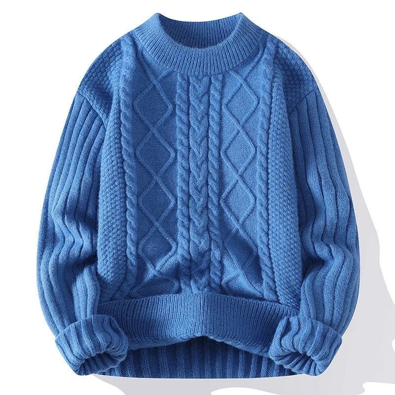 Traditional Style Crew Neck Men's Sweater - OutfitLondon