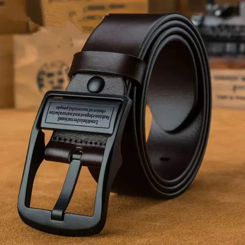 Authentic Brown Leather Cowboy Belt