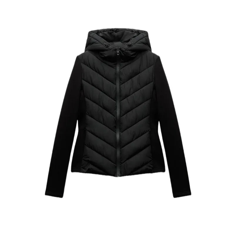 Women's Padded Hooded Parka Coat with Fleece Lining