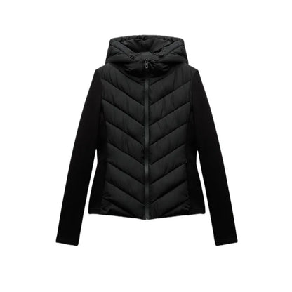 Women's Padded Hooded Parka Coat with Fleece Lining