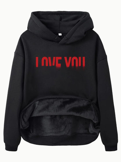 Big Graphic Print Hooded Sweatshirt for Men