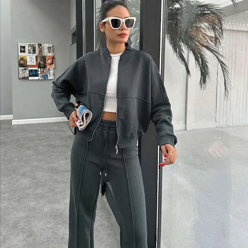 Women's Soft Fleece Jacket and Pant Set