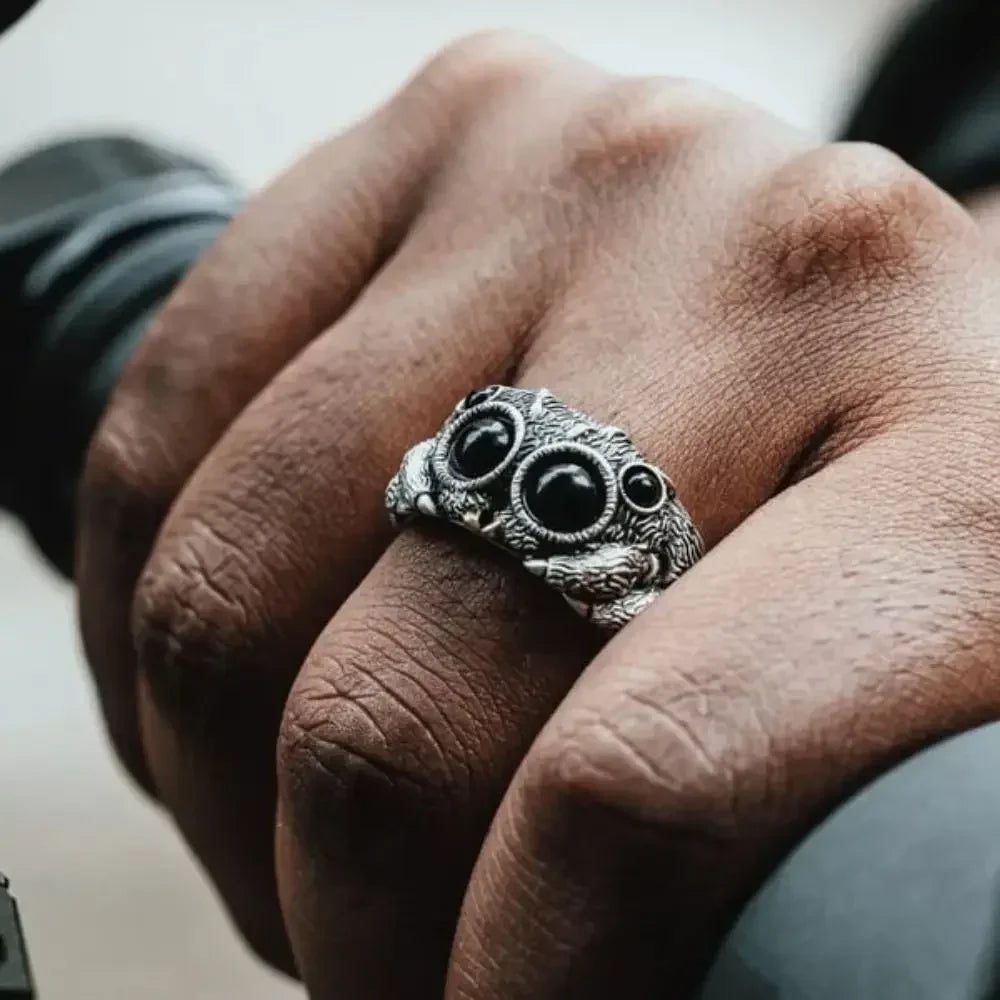 Web Open Ring Stainless Steel Silver - OutfitLondon
