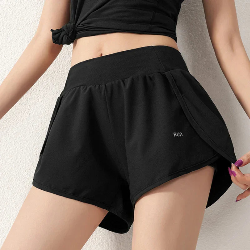 Lightweight Sports High Waist Active Shorts