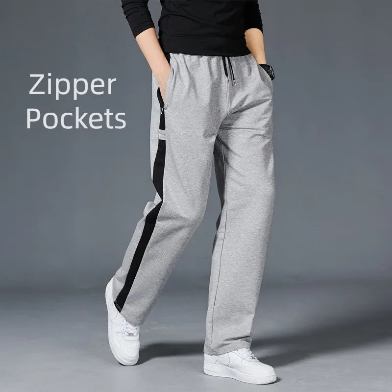 Relaxed Fit Mens Striped Sweatpants - OutfitLondon