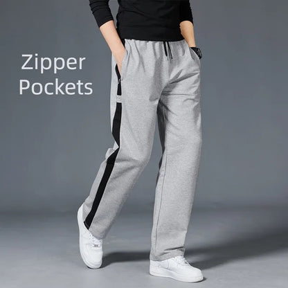 Relaxed Fit Mens Striped Sweatpants - OutfitLondon