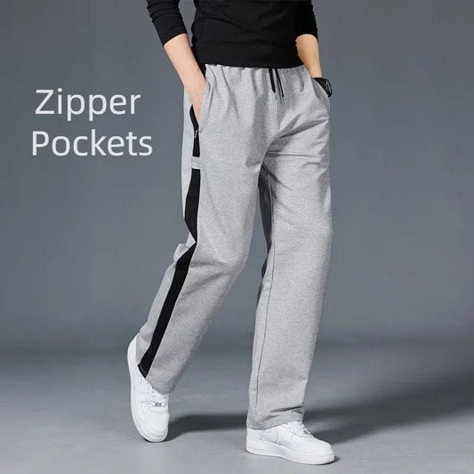 Relaxed Fit Mens Striped Sweatpants - OutfitLondon