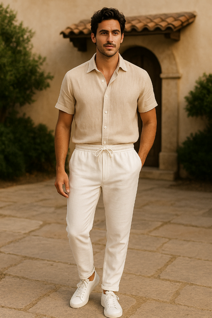 Breathable Linen Pants for Men - Lightweight Summer Joggers