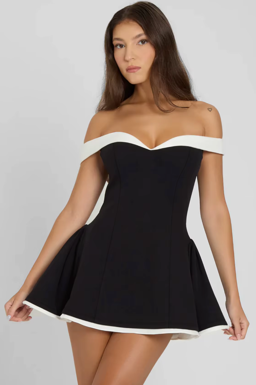 Chic Cold Shoulder Women's Dress - OutfitLondon