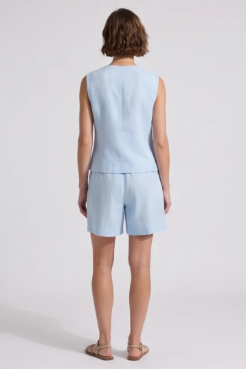 Women's Elegant Cotton Blend Vest Top and Shorts Set