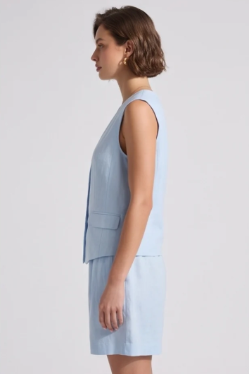 Women's Elegant Cotton Blend Vest Top and Shorts Set