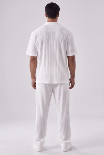 Men's Casual Cotton Shirt and Trousers Set
