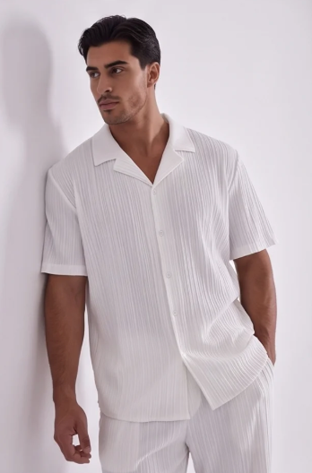 Men's Casual Cotton Shirt and Trousers Set