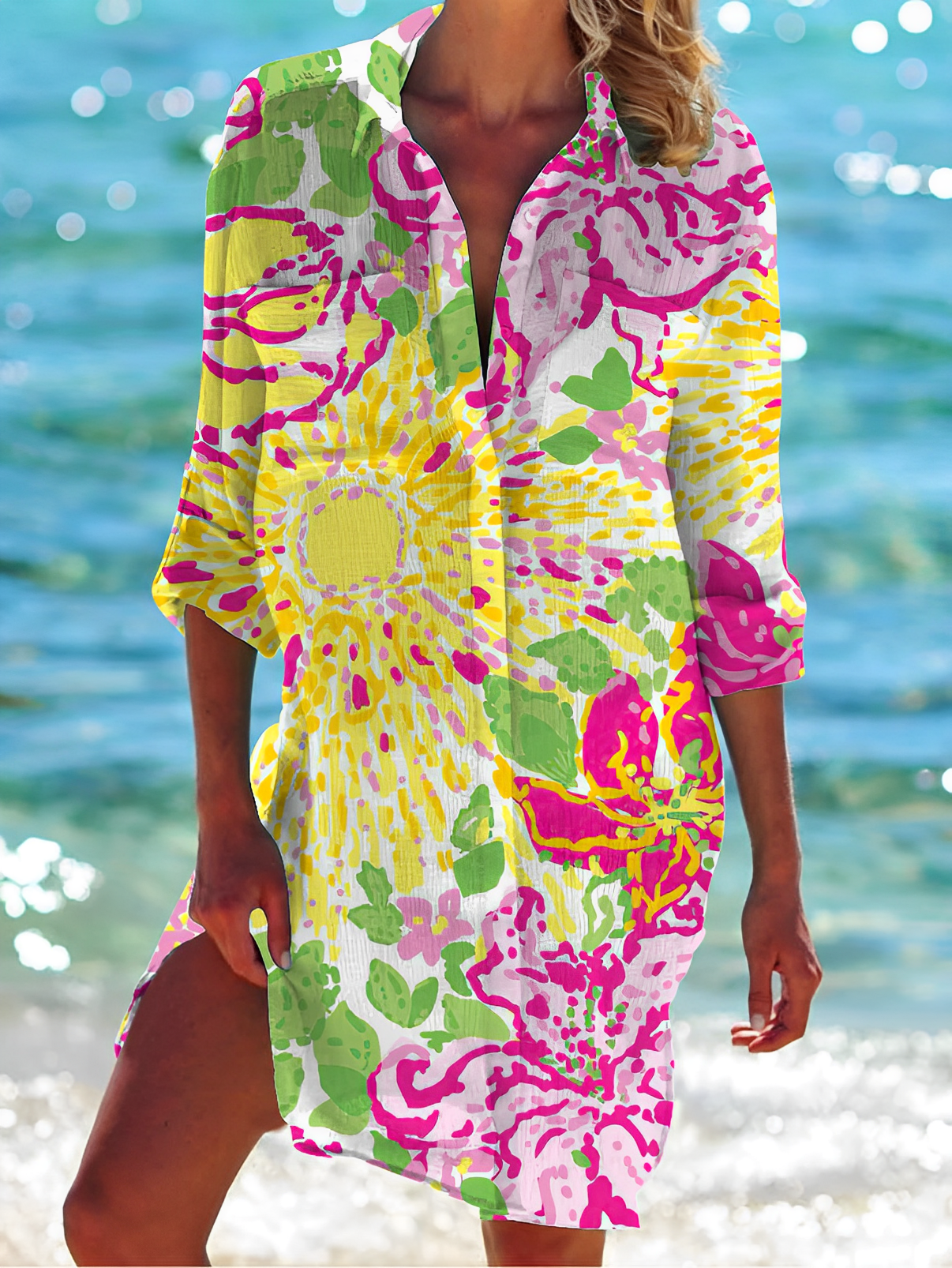 Women's Elegant Blouse with Floral Print