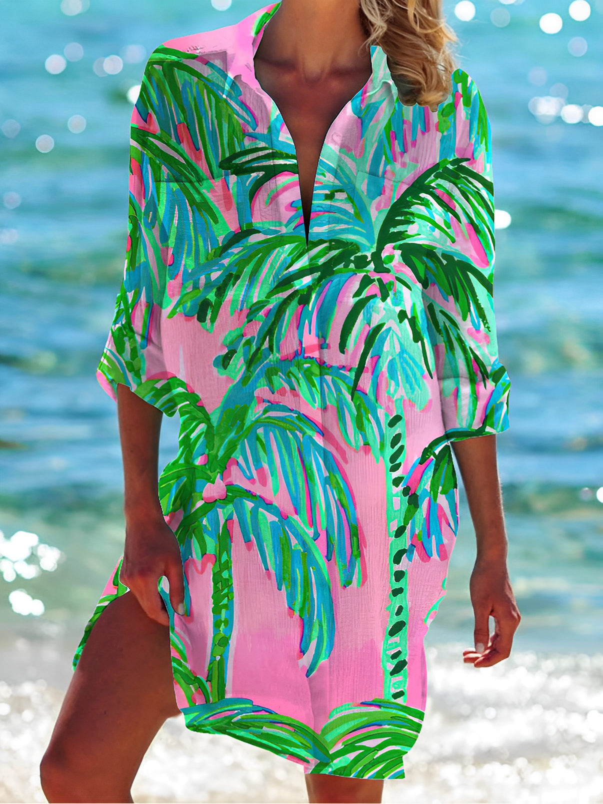 Women's Elegant Blouse with Floral Print