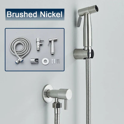 Compact Handheld Bidet Shower for Bathroom Use