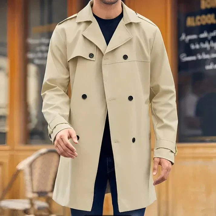 Timeless Double-Breasted Long Winter Coat - OutfitLondon