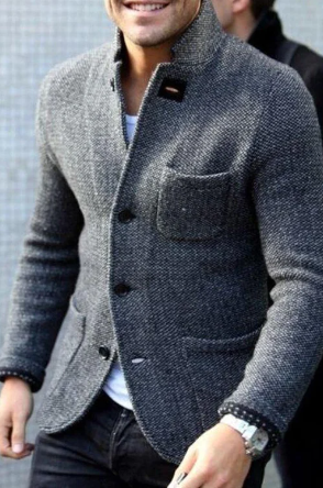 Comfortable Loose Fit Mens Casual Blazer Jacket - OutfitLondon