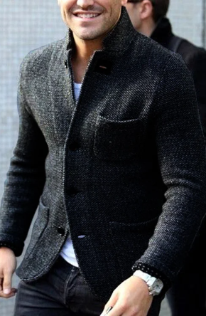 Comfortable Loose Fit Mens Casual Blazer Jacket