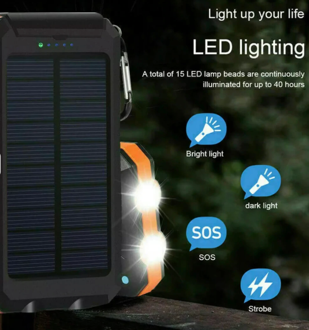Portable Waterproof Power Bank 500000mAh Dual USB Charger