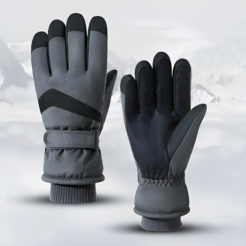 Warm Wrist Gloves with Grippy Palm and Cuff Details - OutfitLondon