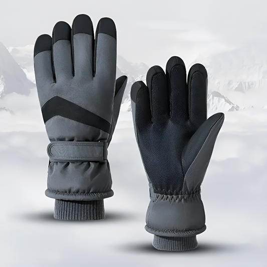 Warm Wrist Gloves with Grippy Palm and Cuff Details - OutfitLondon