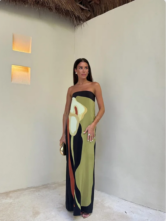Elegant Long Sleeve Women's Summer Dress - OutfitLondon